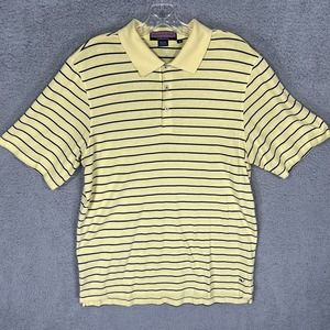 Vineyard Vines Polo Shirt Mens Medium‎ Yellow Blue Short Sleeve Golf Casual